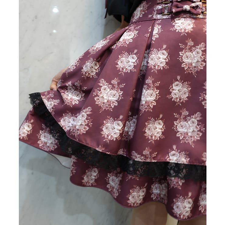 ローズブーケ柄ミドルスカート | axes femme | 詳細画像8 