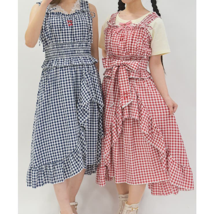 チェリー刺繍チェックスカート | axes femme | 詳細画像12 