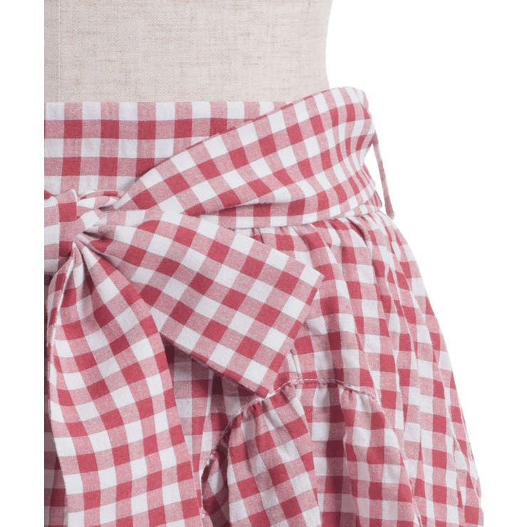 BURBERRY 刺繍あり チェックピンクスカート
