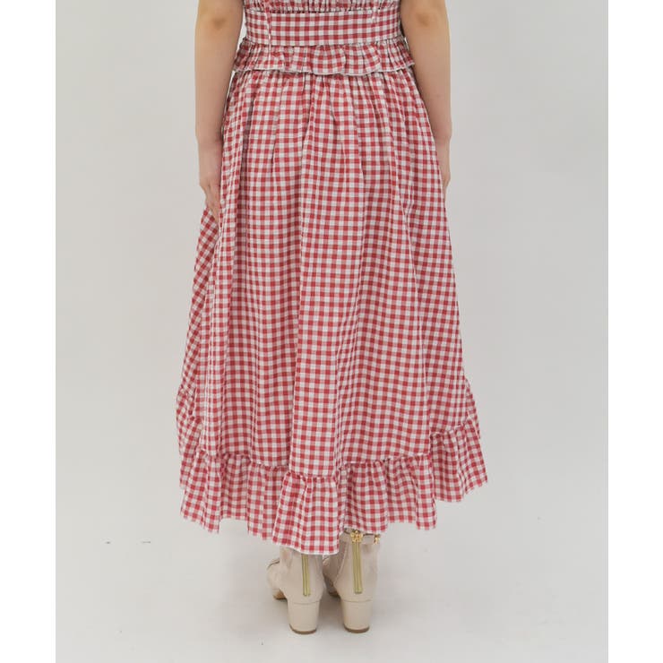 チェリー刺繍チェックスカート | axes femme | 詳細画像3 