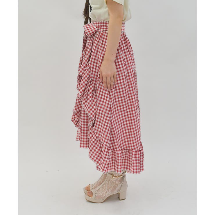 チェリー刺繍チェックスカート | axes femme | 詳細画像8 