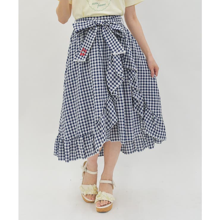 axes femme スカート まとめ売り axes femme（アクシーズファム）の「ジップフリルスカート