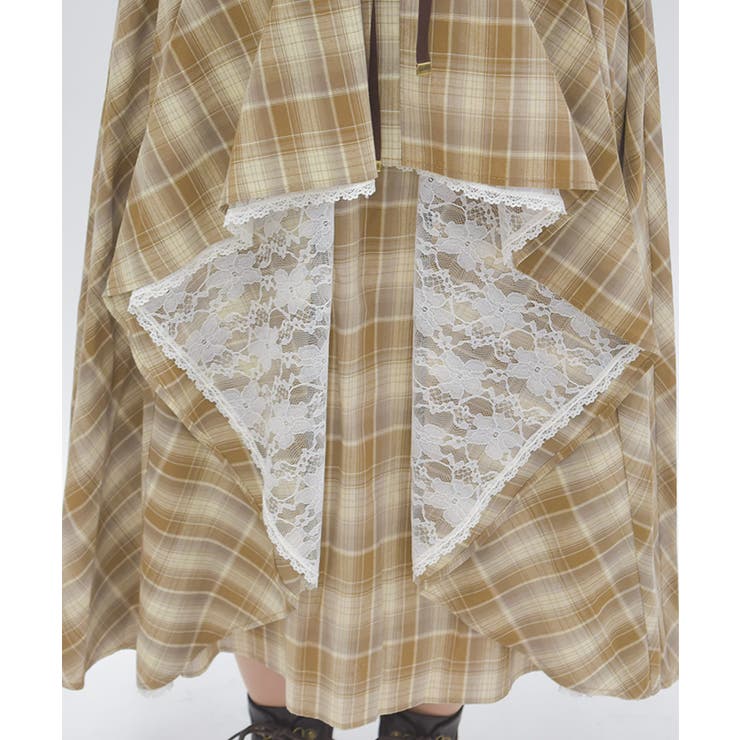 チェック柄レースフリルスカート | axes femme | 詳細画像10 
