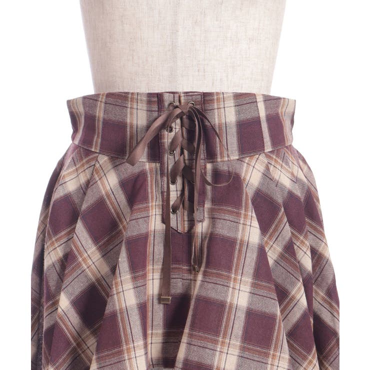 チェック柄レースフリルスカート | axes femme | 詳細画像16 