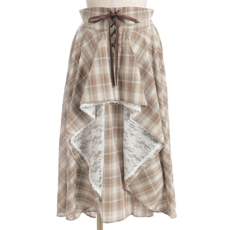 チェック柄レースフリルスカート | axes femme | 詳細画像25 