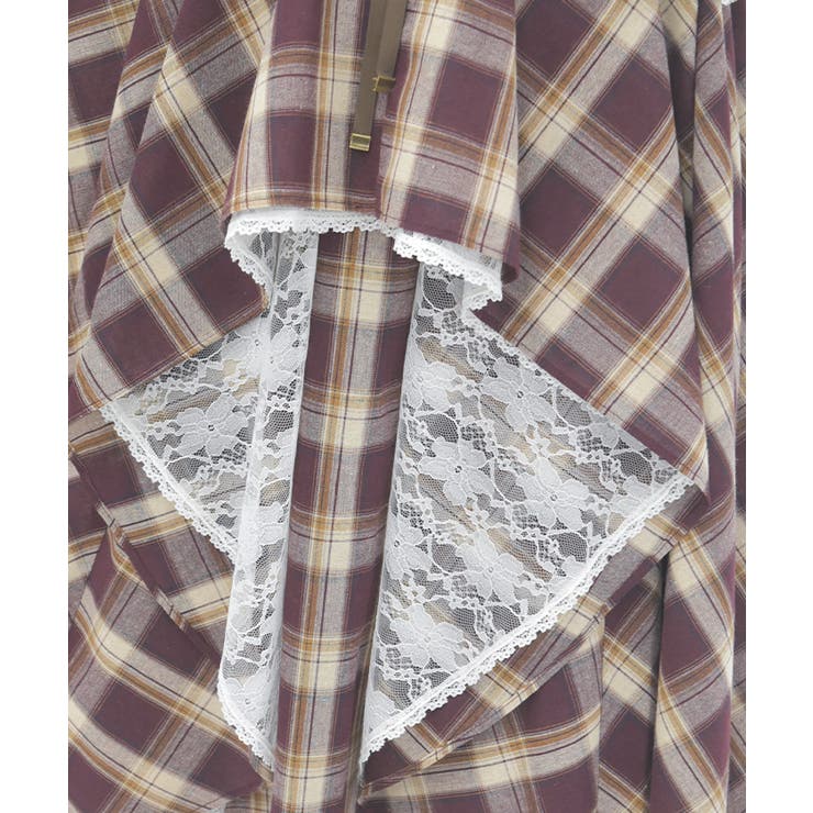 チェック柄レースフリルスカート | axes femme | 詳細画像5 