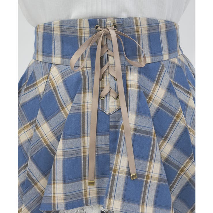 チェック柄レースフリルスカート | axes femme | 詳細画像7 