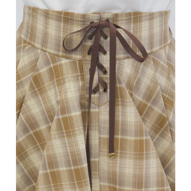 チェック柄レースフリルスカート | axes femme | 詳細画像9 