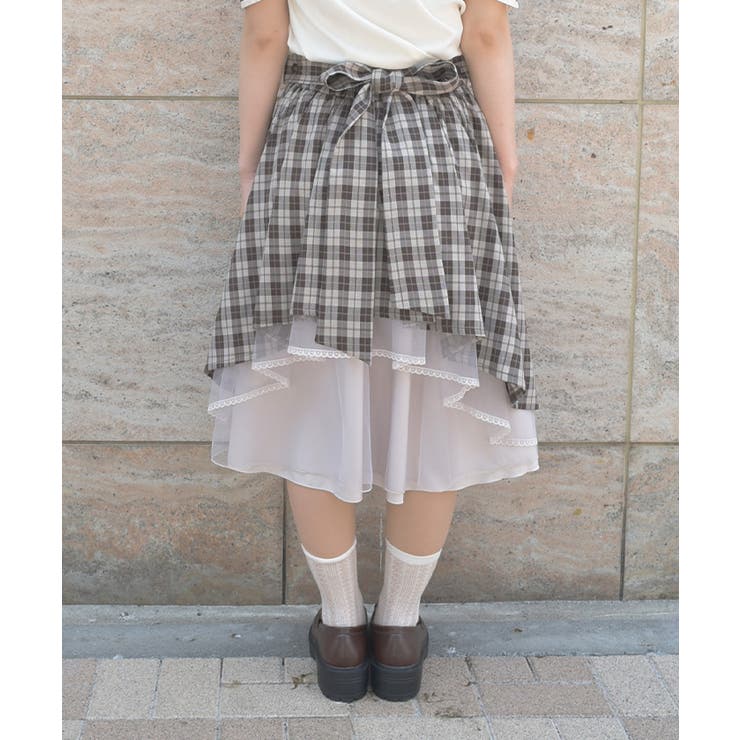 275◇ウエストビジュープリーツスカート 生成 axes femme アクシーズ 275◇ウエストビジュープリーツスカート 生成 axes femme