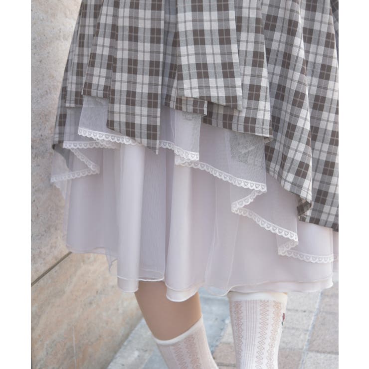 バックフリルミドルスカート | axes femme | 詳細画像5 