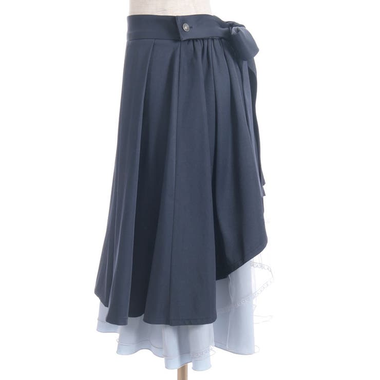 バックフリルミドルスカート[品番：IGAW0006651]｜axes femme