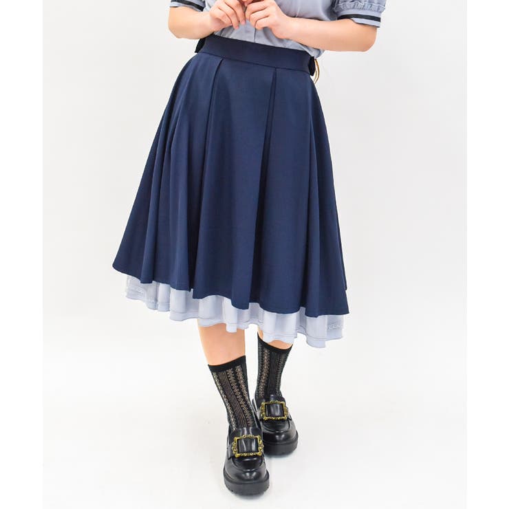 紺 | バックフリルミドルスカート | axes femme