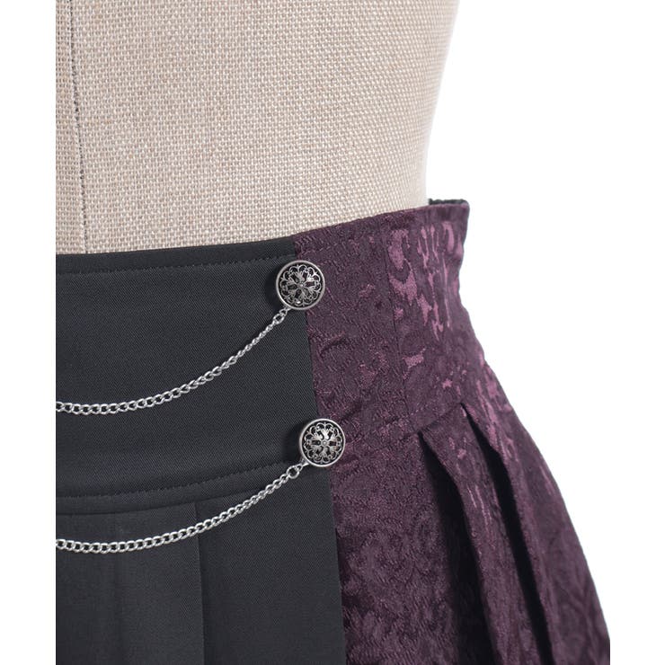 チェーン付ジャガード切替スカート | axes femme | 詳細画像12 