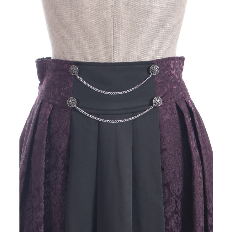 チェーン付ジャガード切替スカート | axes femme | 詳細画像14 