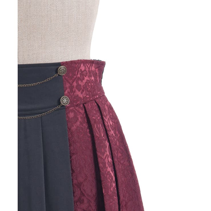 チェーン付ジャガード切替スカート | axes femme | 詳細画像26 