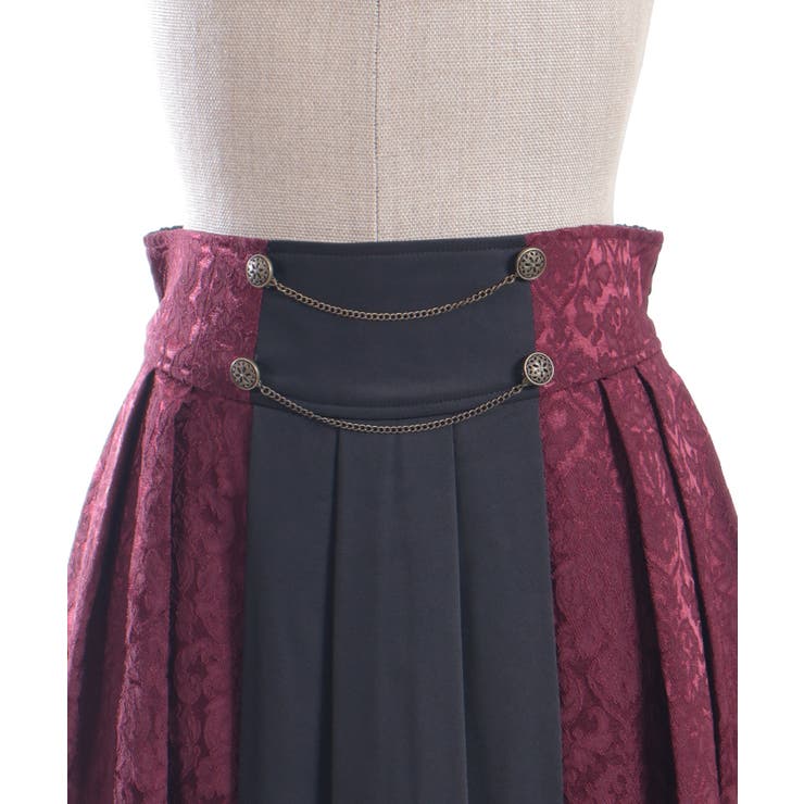 チェーン付ジャガード切替スカート | axes femme | 詳細画像28 