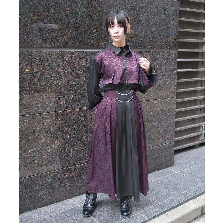 チェーン付ジャガード切替スカート | axes femme | 詳細画像6 