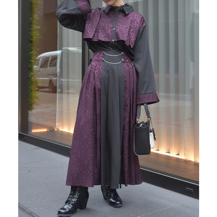 チェーン付ジャガード切替スカート | axes femme | 詳細画像7 