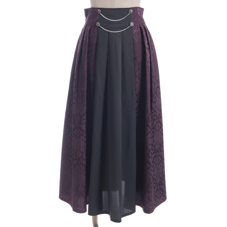 チェーン付ジャガード切替スカート | axes femme | 詳細画像9 