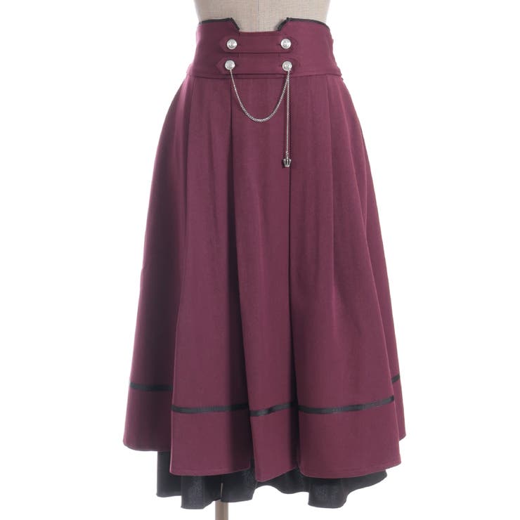 チェーン付き配色使いスカート | axes femme | 詳細画像11 