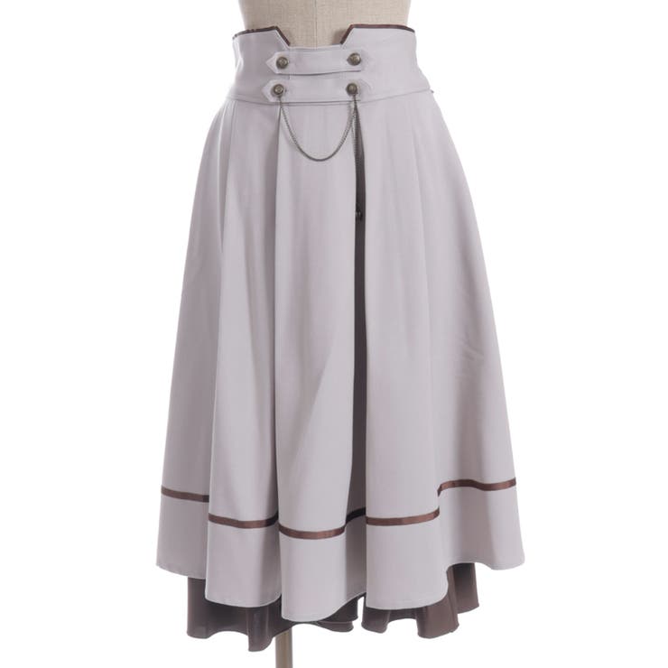 チェーン付き配色使いスカート | axes femme | 詳細画像16 