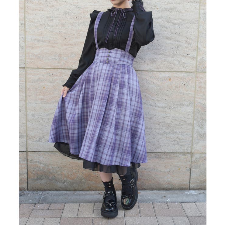 パープル | サス付レースアップスカート | axes femme