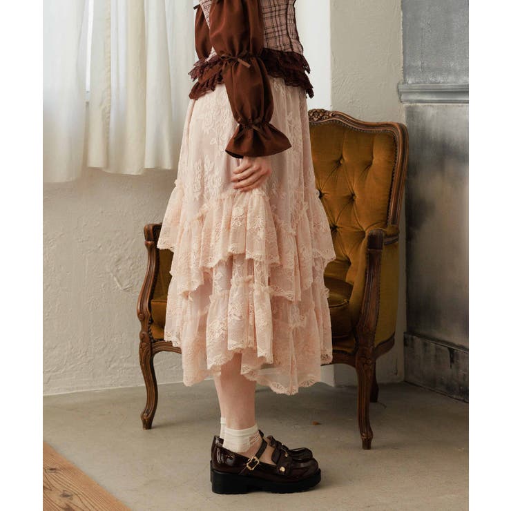 レースフリルスカート | axes femme | 詳細画像2 