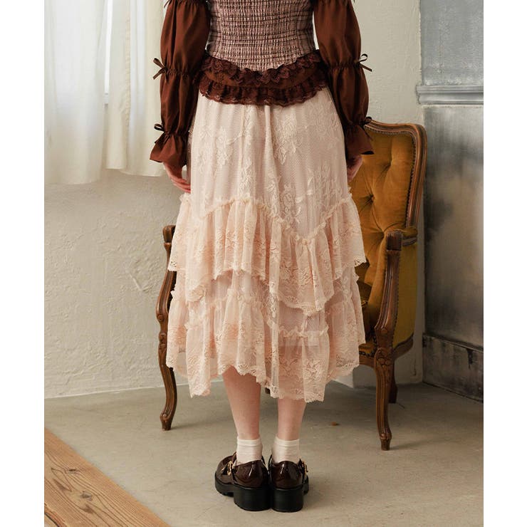 レースフリルスカート | axes femme | 詳細画像3 