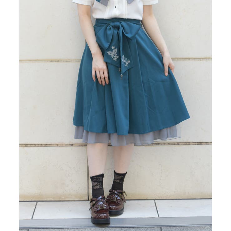 ブルーグリーン | 鍵×錠前モチーフＳＫ | axes femme