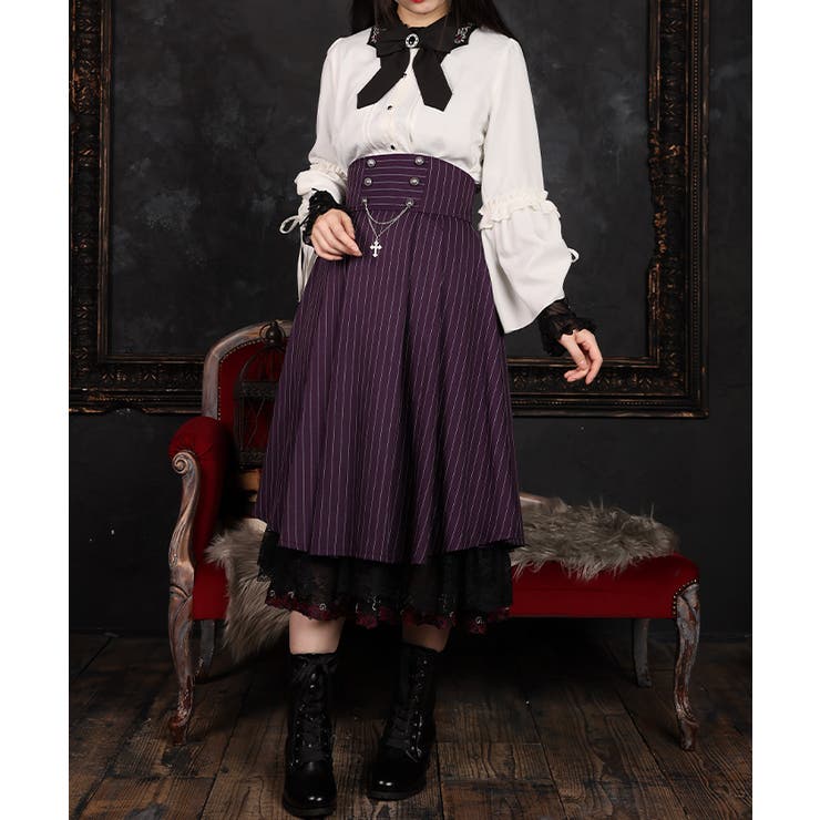パープル | クロス×ハイウエストＳＫ | axes femme