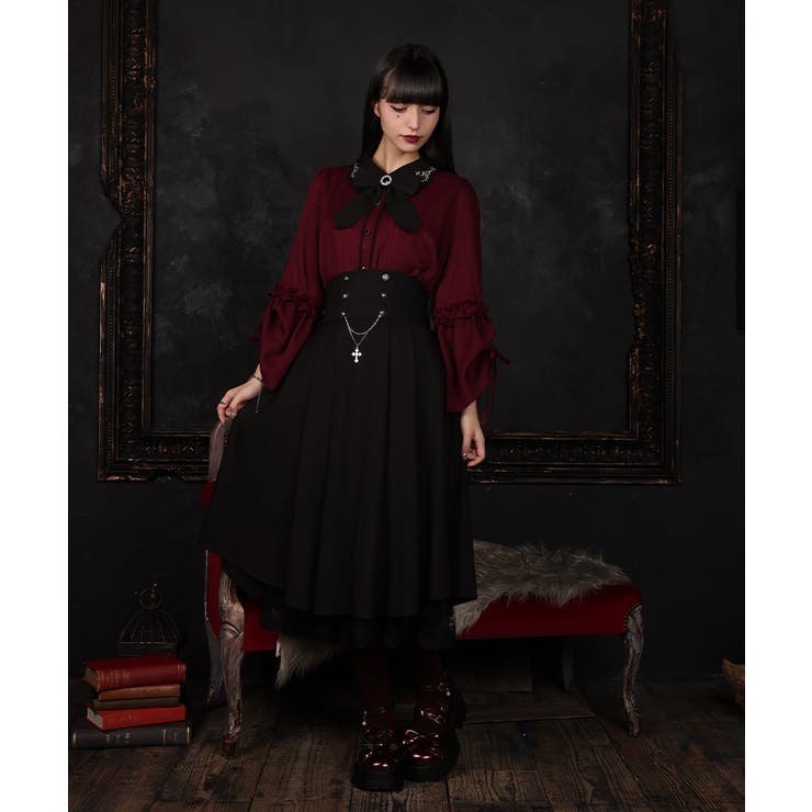 黒 | クロス×ハイウエストＳＫ | axes femme