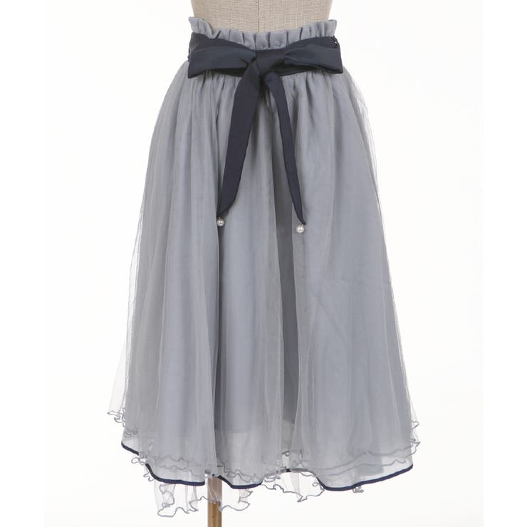 パール付リボンチュールSK[品番：IGAW0000599]｜axes femme