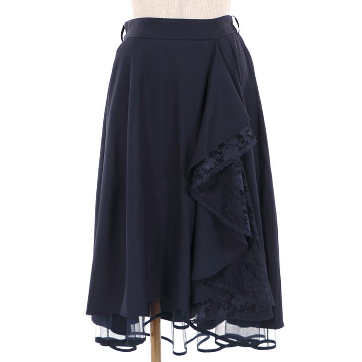 limi feu ウールギャバジン　ラッフルフリル　スカート シフォン×ラッフルフリルスカート | レディース服・レディース