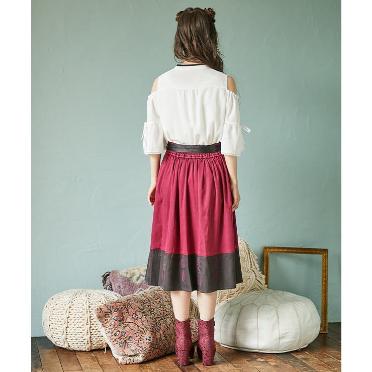 アジアンランタン刺繍スカート[品番：IGAW0003808]｜axes  femme（アクシーズファム）のレディースファッション通販｜SHOPLIST（ショップリスト）