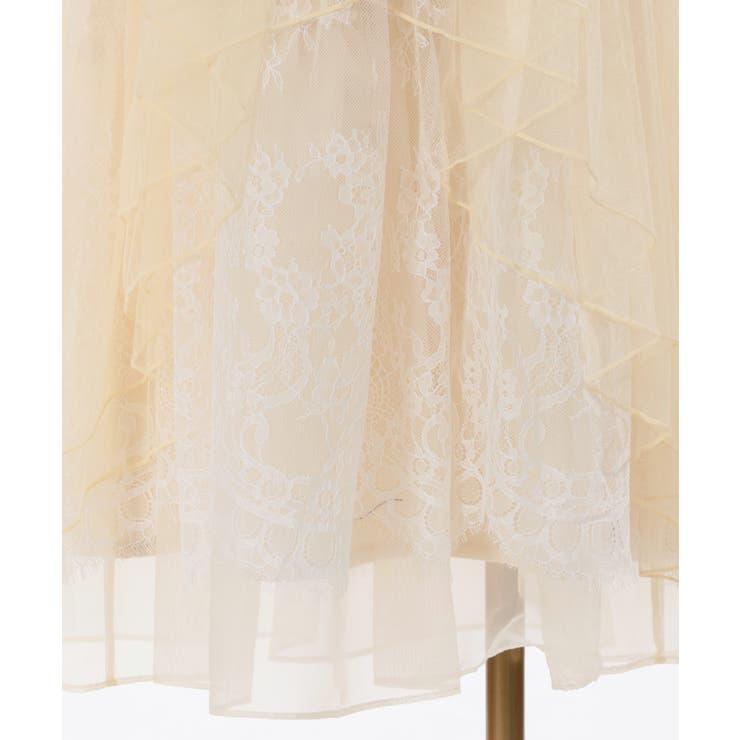 バックフリルチュールスカート[品番：IGAW0004625]｜axes femme