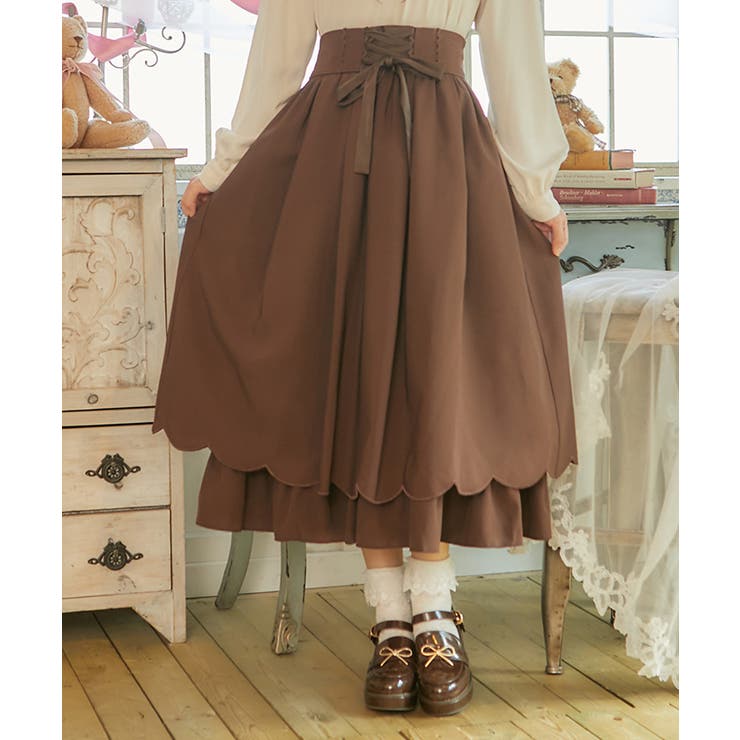 裾スカラップスカート | POETIQUE | axes femme online shop