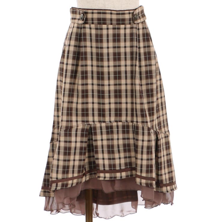 茶 | チェックフィッシュテールスカート | axes femme