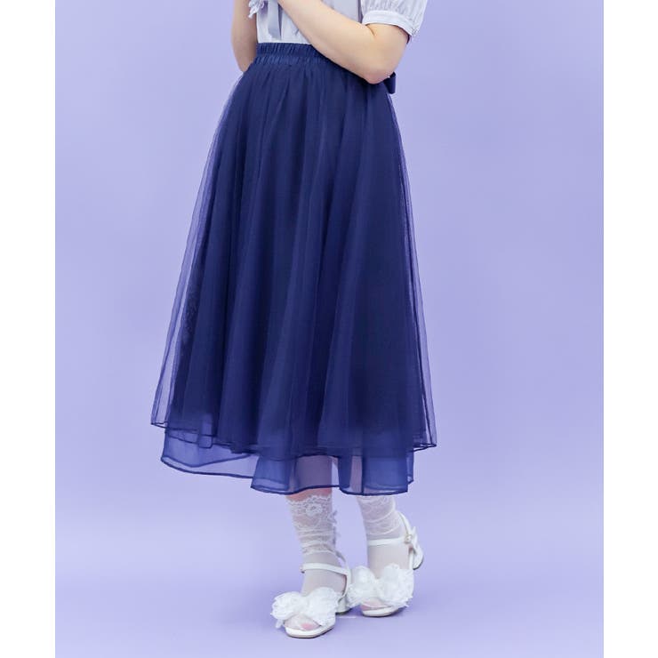 レース×チュールスカート[品番：IGAW0006363]｜axes femme