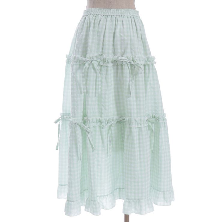 ギンガムティアードスカート | axes femme | 詳細画像14 