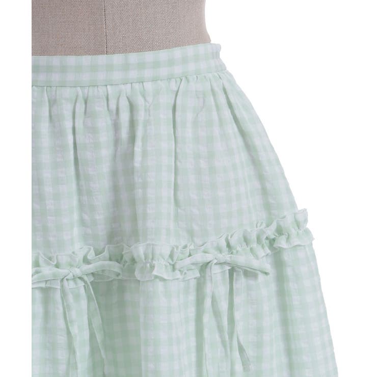 ギンガムティアードスカート | axes femme | 詳細画像15 