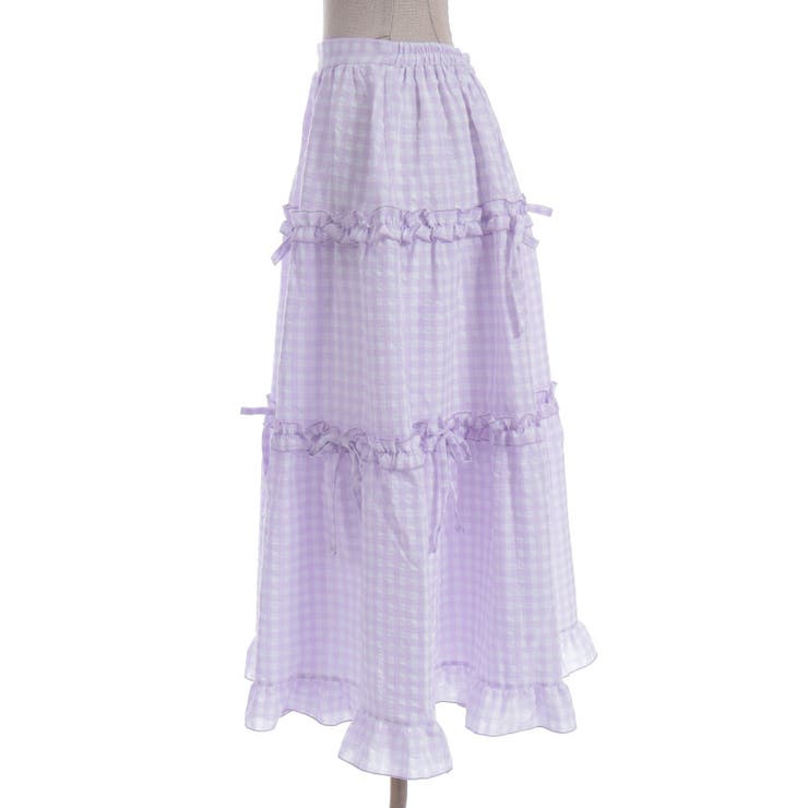 ギンガムティアードスカート | axes femme | 詳細画像19 