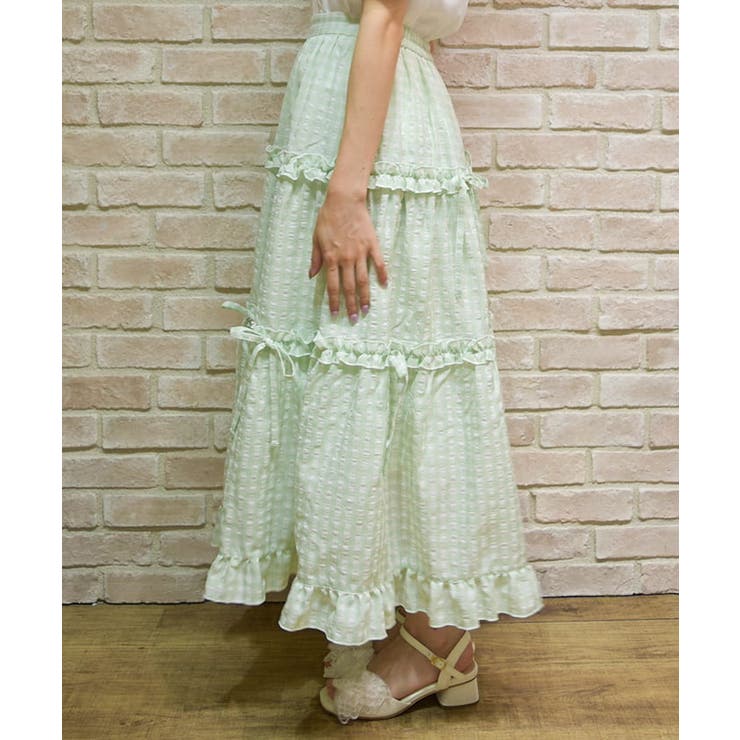 ギンガムティアードスカート | axes femme | 詳細画像2 