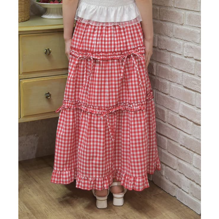 ギンガムティアードスカート | axes femme | 詳細画像5 