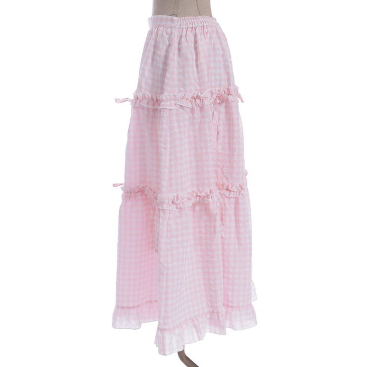 ギンガムティアードスカート | axes femme | 詳細画像8 