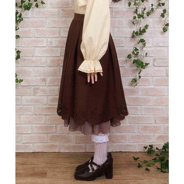 スカラップ×カットワークスカート | axes femme | 詳細画像2 