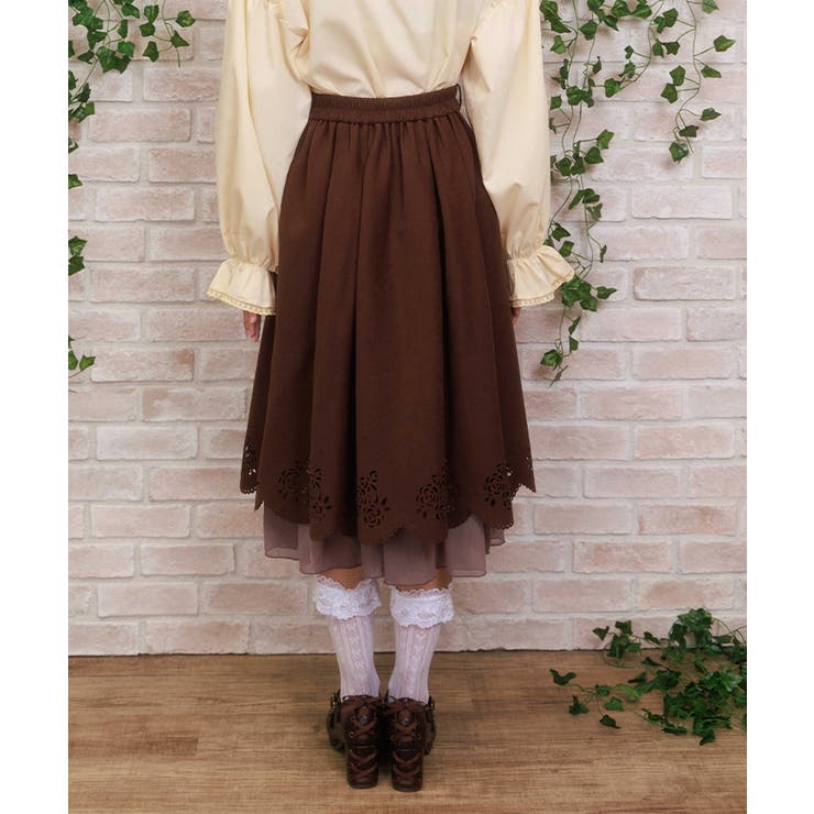 スカラップ×カットワークスカート | axes femme | 詳細画像3 