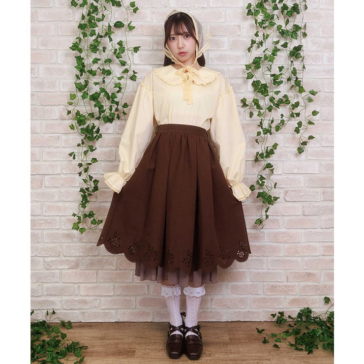 スカラップ×カットワークスカート | axes femme | 詳細画像4 