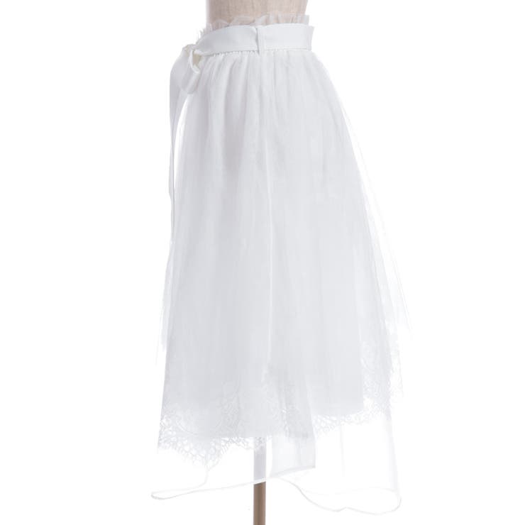 レース×チュールイレヘムスカート | axes femme | 詳細画像18 