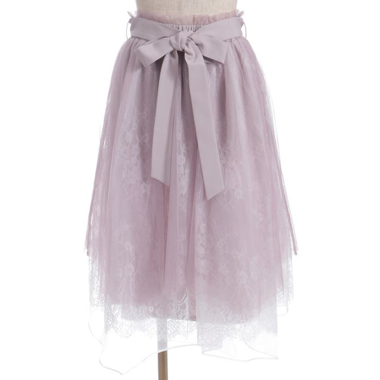 レース×チュールイレヘムスカート | axes femme | 詳細画像24 