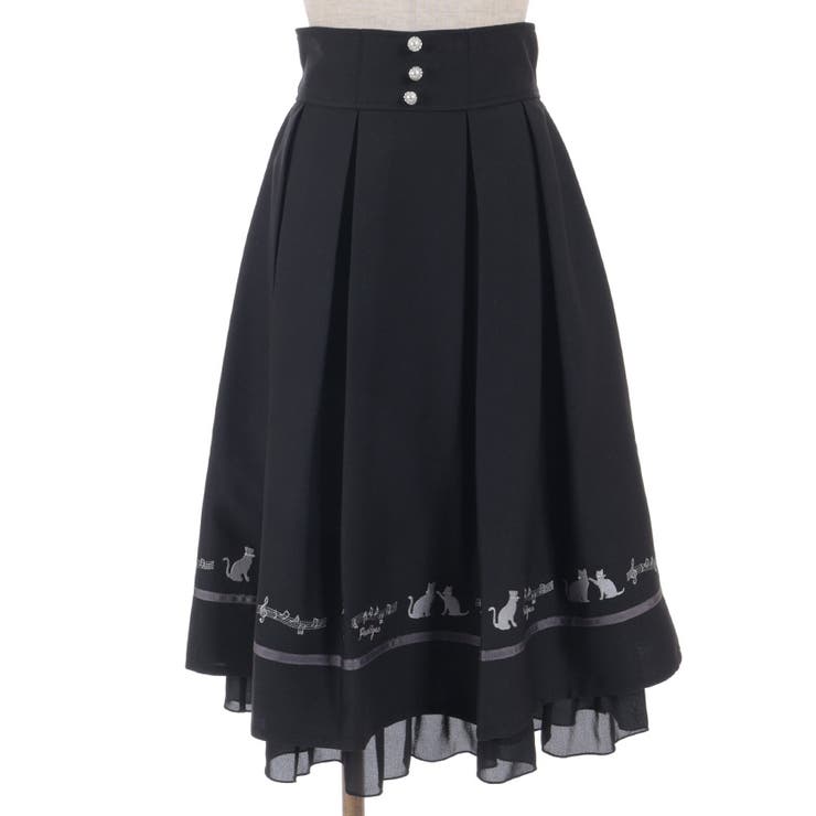 ネコ×楽譜刺繍スカート | axes femme | 詳細画像11 